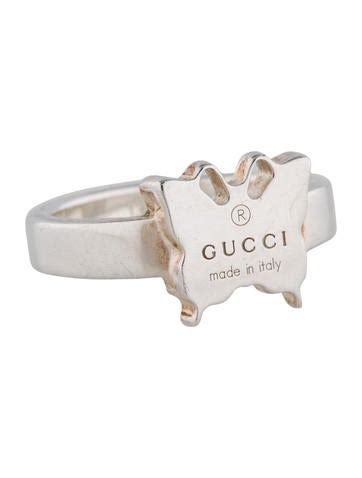 gucci ghost sterling silver ring|gucci sterling silver butterfly ring.